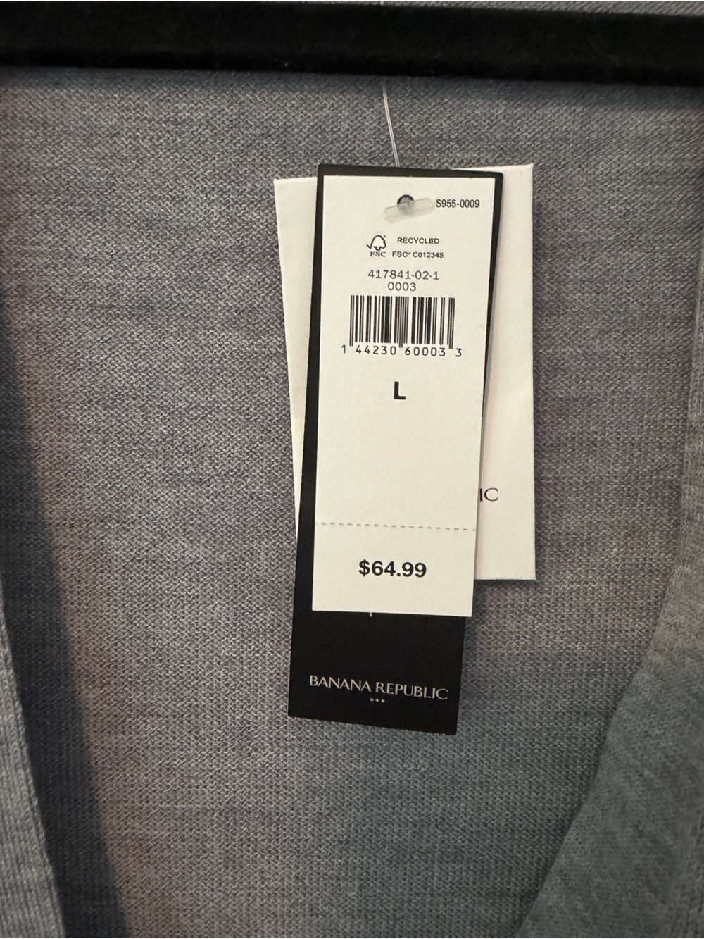 Banana Republic Light Gray Long Button-Front V-Neck Cardigan - Picture 2 of 6